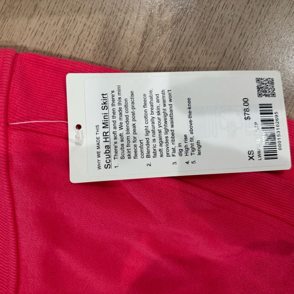 Lululemon Athletica Bright Pink Mini Skirt